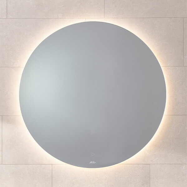 Miller Ambient Round LED Backlit Mirror with Demister Pad