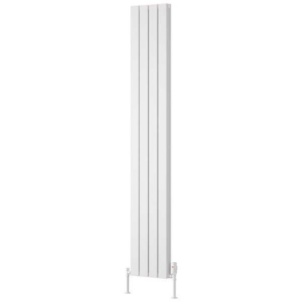 Reina Piatto Vertical Flat Designer Radiator - Aluminium - Double Panel - 1800mm High