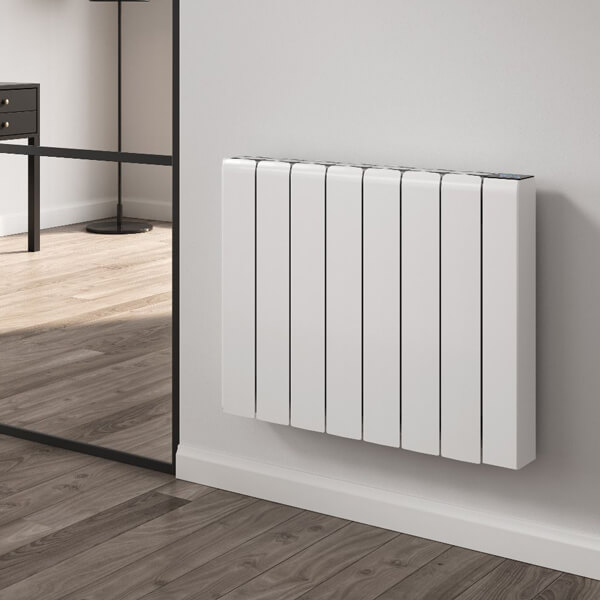 Reina Aron Flat Panel Dry Electric Radiator with LCD Display - Die Cast Aluminium - 570mm High