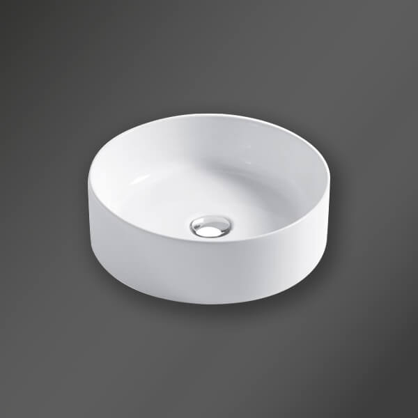 Miller Edge Cylinder 400mm Round Countertop Ceramic Basin