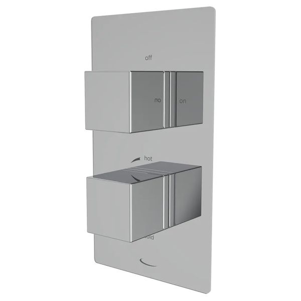 Tavistock Index Concealed Thermostatic Shower Valve - Rectangular Trim - 2 Controls