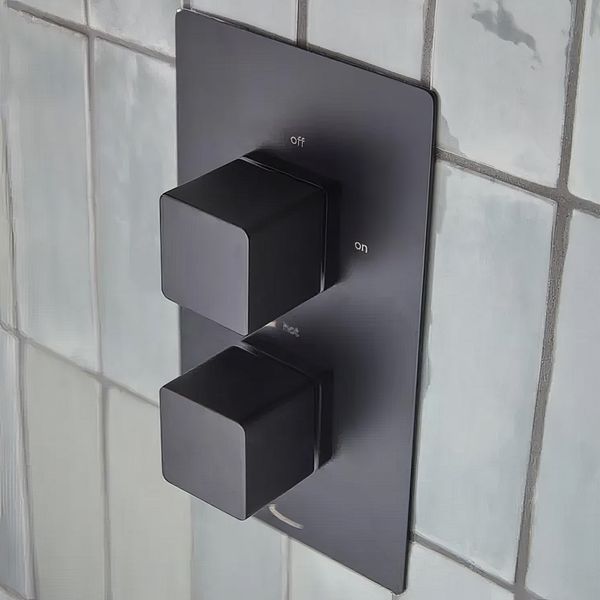 Additional image of Tavistock Index Concealed Thermostatic Shower Valve - Rectangular Trim - 2 Controls