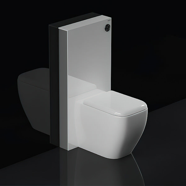 Additional image of RAK Obelisk Tempered Glass Cistern Cabinet for Wall Hung Toilet Pan - 483 x 1003