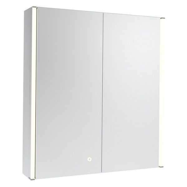 Tavistock Render Double-Sided Illuminated Mirror Cabinet with Demister pad and Socket - 1 Door