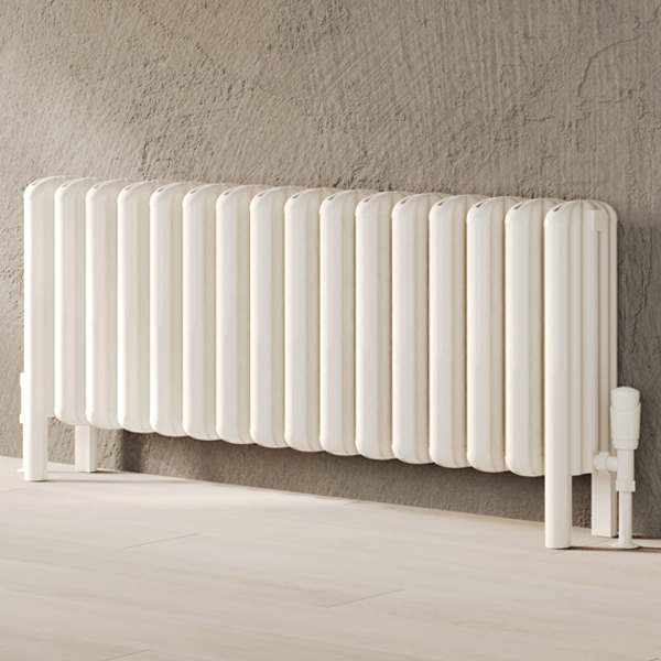 Kartell K-Rad Niagara Aluminium Cast Iron Style Horizontal Radiator - 490mm Height
