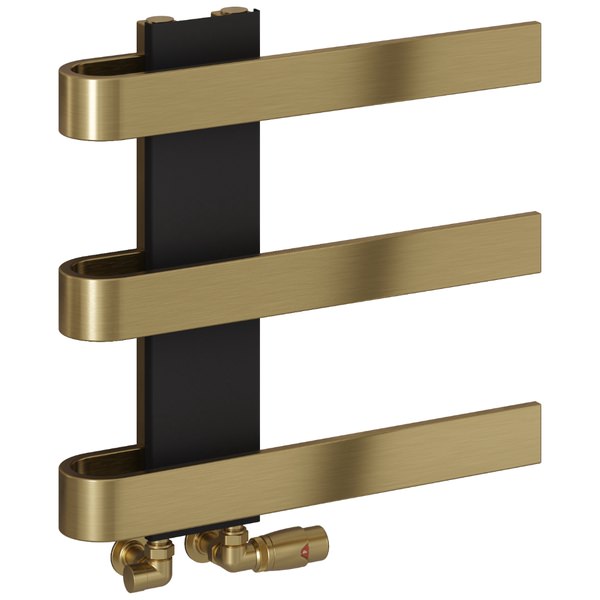 Reina Panaro Vertical Designer Heated Towel Rail - 500mm Wide - Mild Steel