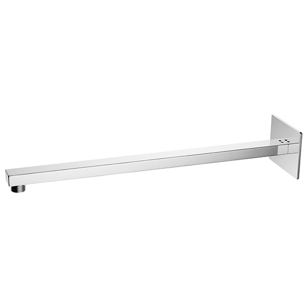 Flova Quba Diamond Chrome Finish Square Shower Arm - Wall Mounted - 395mm Projection