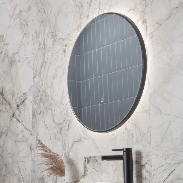 Tavistock Oxygen Round Backlit Illuminated Mirror with Demister Pad and Touch Switch