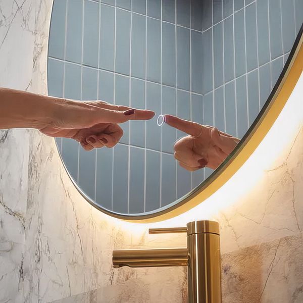 Alternate image of Tavistock Oxygen Round Backlit Illuminated Mirror with Demister Pad and Touch Switch