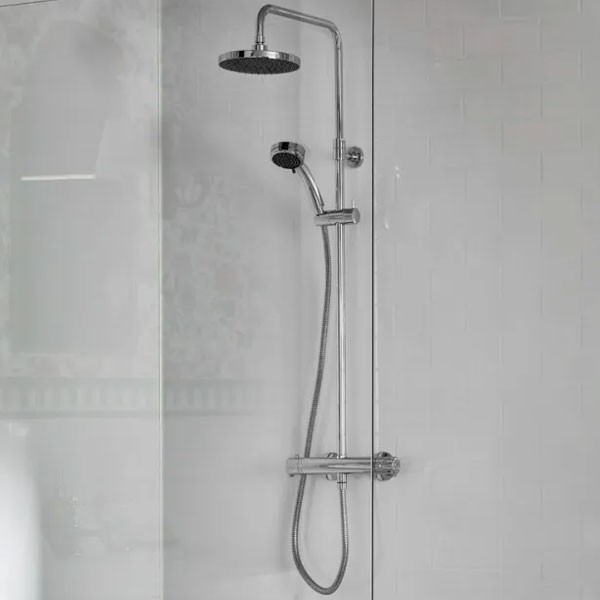 Triton Dene Chrome Contemporary Bar Diverter Mixer Shower Set