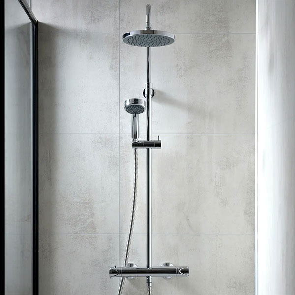 Additional image of Triton Dene Chrome Contemporary Bar Diverter Mixer Shower Set