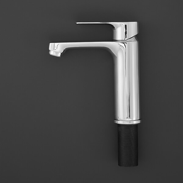 Miller Contemporary Chrome Basin Mixer Tap with Straight Spout - Flat Handle