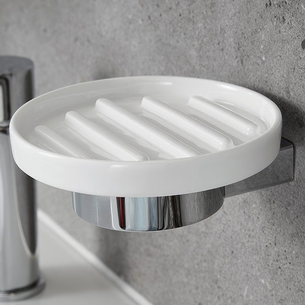 Miller Orlando Wall Mounted Ceramic Soap Dish And Holder