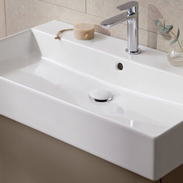 Alternate image of Miller Bloc Wall Hung Ceramic Basin