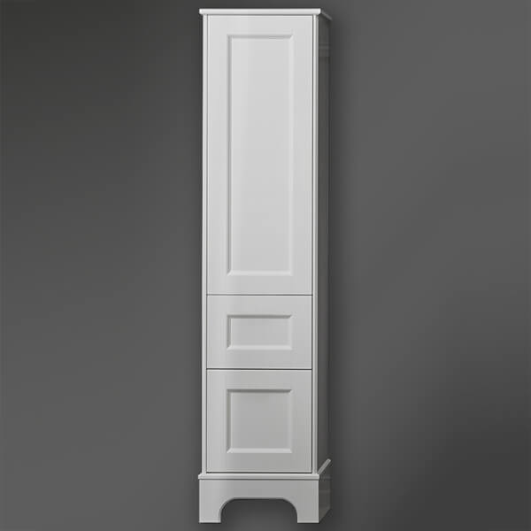Miller Kensington Floorstanding Traditional Tall Bathroom Cabinet - 1 Door and 2 Drawers - 420 x 1786mm
