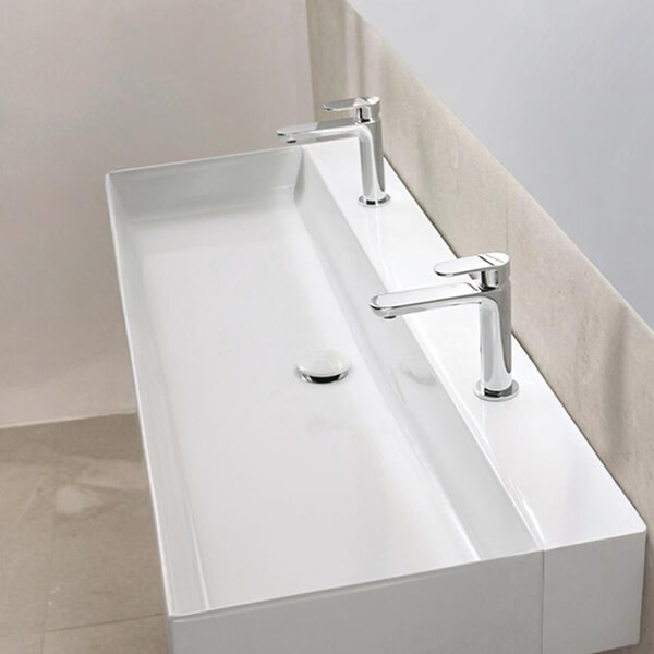 Alternate image of Miller Bloc Wall Hung Ceramic Basin