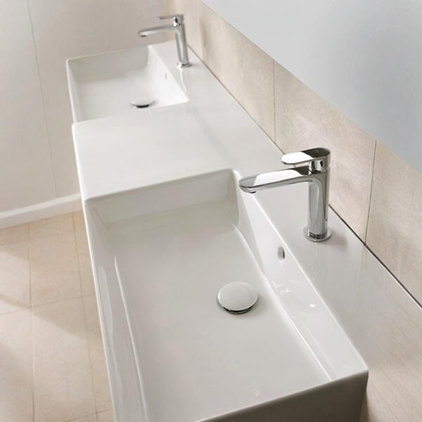 Alternate image of Miller Bloc Wall Hung Ceramic Basin