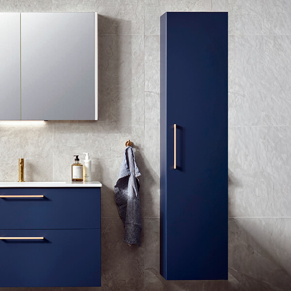 Additional image of Miller City Wall Hung Tall Bathroom Storage Cabinet - 404 x 1690mm - 1 Door