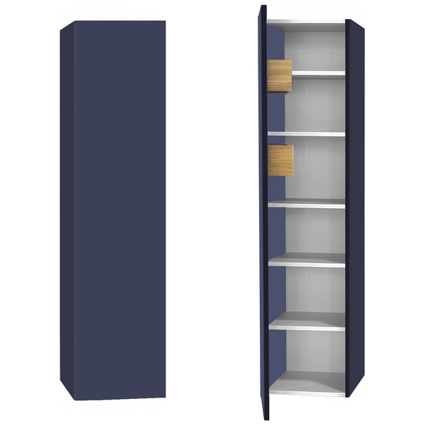 Miller City Wall Hung Tall Boy Unit with 2 Internal Storage Boxes or Drawers - 404 x 1690mm