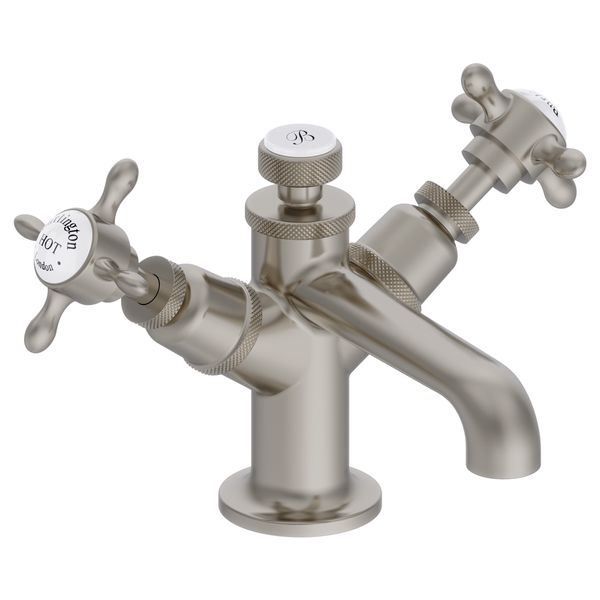 Additional image of Burlington Guild Monobloc Traditional Basin Mixer Tap with Long Spout - Crosshead - Deck Mounted