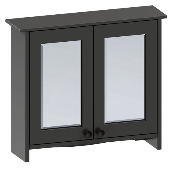 Burlington Guild Wall Hung Traditional Mirror Cabinet with Handles - 2 Door - 650 x 570mm