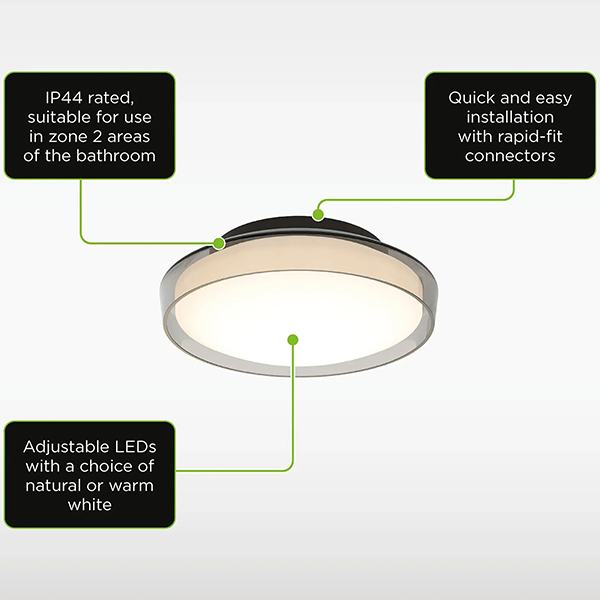 Additional image of Sensio Selvara Round CCT Ceiling LED Light