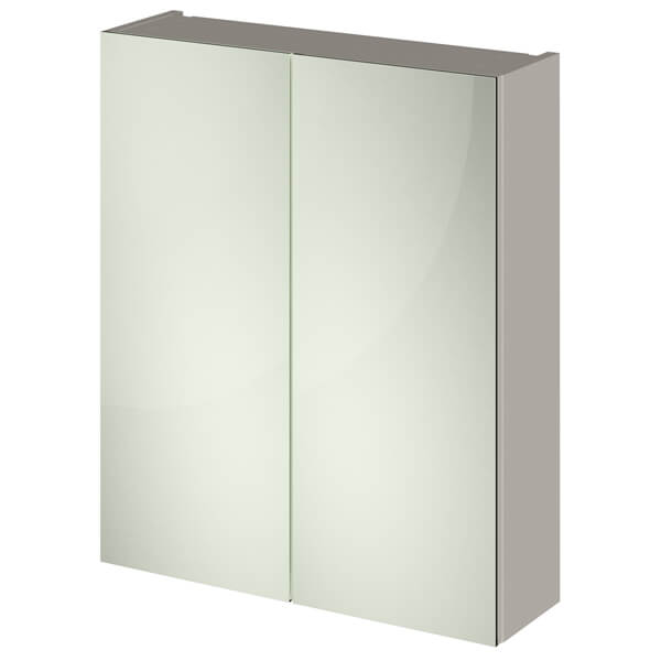 Alternate image of Hudson Reed Fusion 50-50 Wall Hung Mirror Cabinet - 2 Soft Close Door - 600 x 715mm