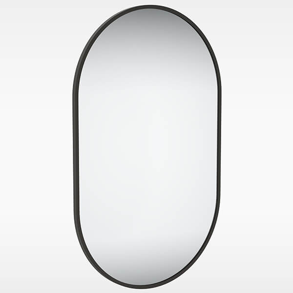 Additional image of Sensio Eldon Pill Shaped Modern Non-Illuminated Oval Mirror