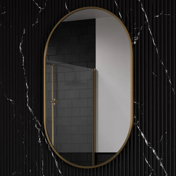 Alternate image of Sensio Eldon Pill Shaped Modern Non-Illuminated Oval Mirror