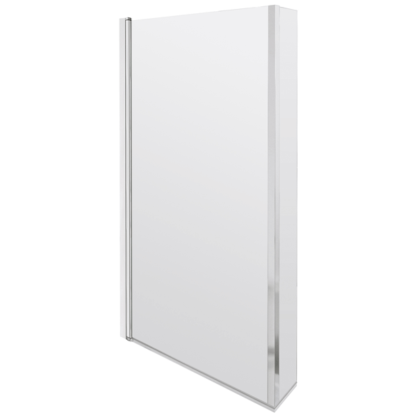 Nuie Pacific Bath Screen with Fixed Return Panel - Double Hinged - 795 x 1430mm