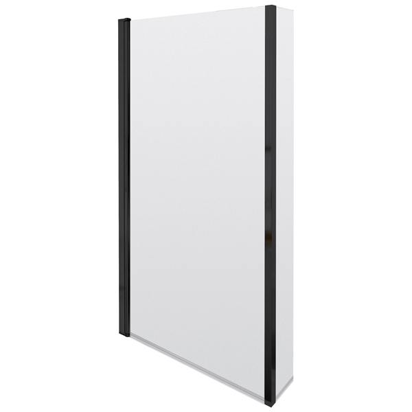 Additional image of Nuie Pacific Bath Screen with Fixed Return Panel - Double Hinged - 795 x 1430mm