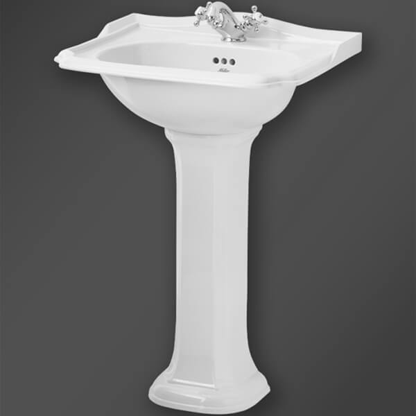 Additional image of Miller Classic Traditional Ceramic Basin and Pedestal with Overflow