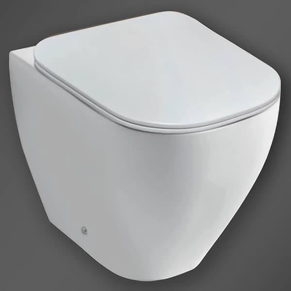 Additional image of Miller Rimless Back To Wall WC Pan with Soft Close Seat - 373 x 500mm