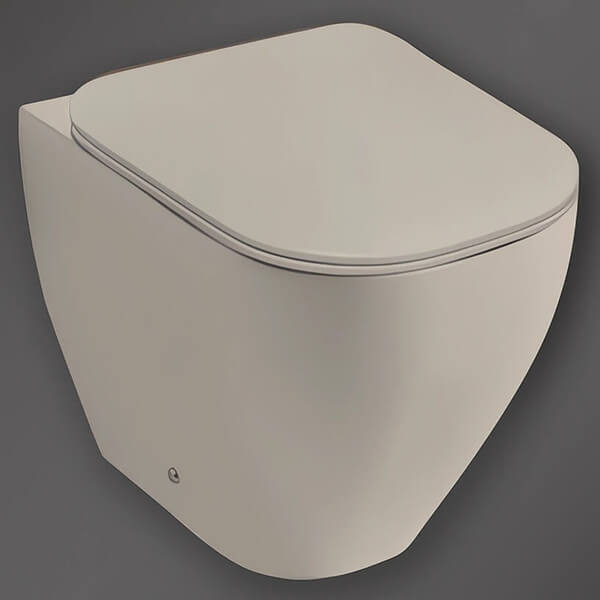 Alternate image of Miller Rimless Back To Wall WC Pan with Soft Close Seat - 373 x 500mm