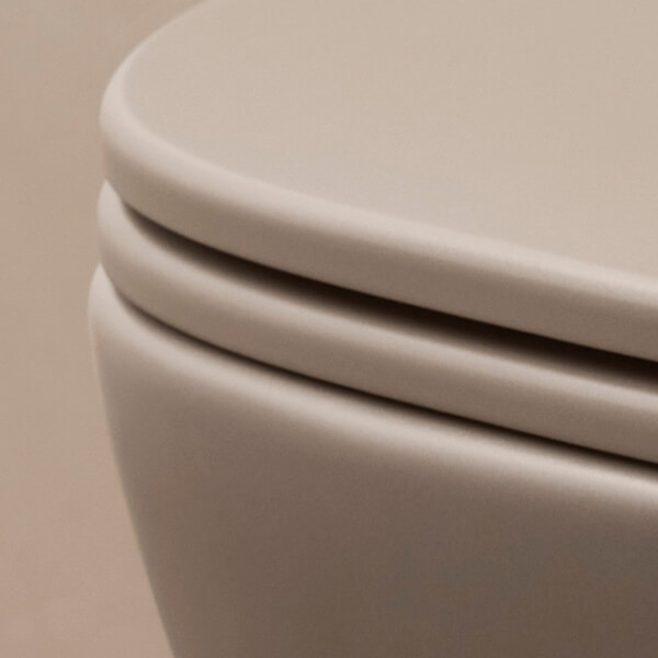 Alternate image of Miller Rimless Back To Wall WC Pan with Soft Close Seat - 373 x 500mm