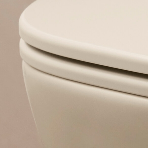 Alternate image of Miller Rimless Back To Wall WC Pan with Soft Close Seat - 373 x 500mm