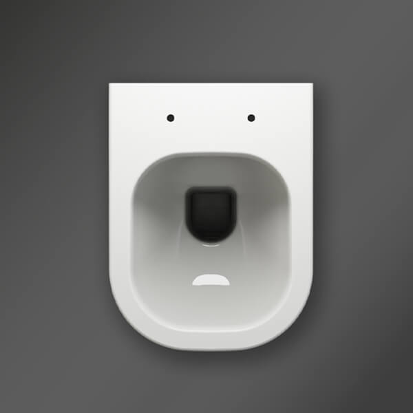 Alternate image of Miller Rimless Back To Wall WC Pan with Soft Close Seat - 373 x 500mm