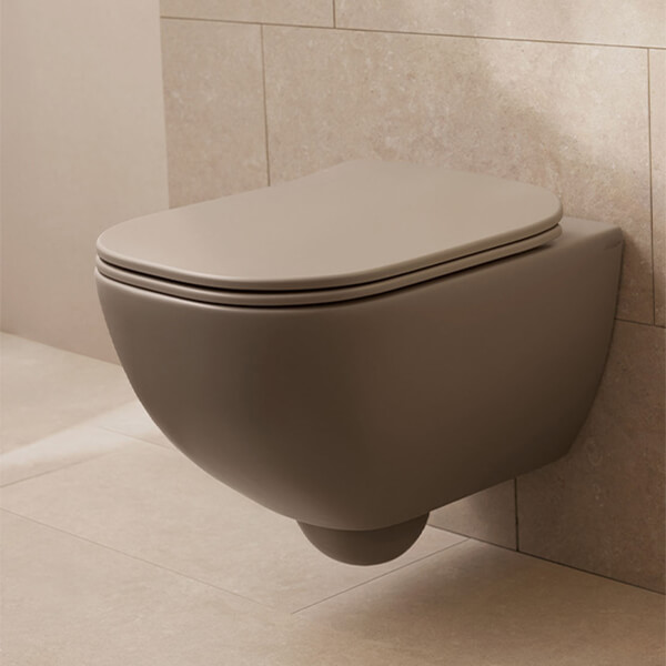 Alternate image of Miller Rimless Wall Hung WC Pan with Soft Close Seat - 375 x 500mm