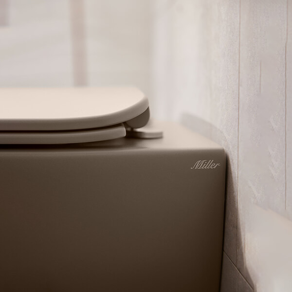 Alternate image of Miller Rimless Wall Hung WC Pan with Soft Close Seat - 375 x 500mm