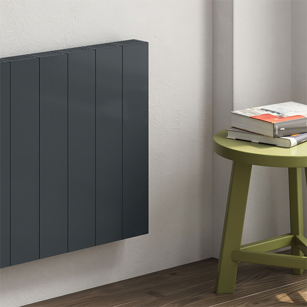 Alternate image of Reina Nika Horizontal Flat Electric Designer Radiator - Aluminium - 500mm High