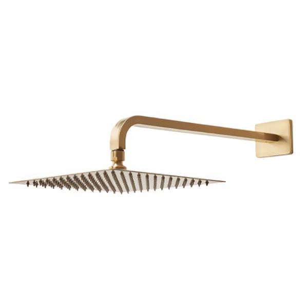 Additional image of Tavistock Square Fixed Shower Head with Arm - 250 x 250mm - Single Spray - Stainless Steel