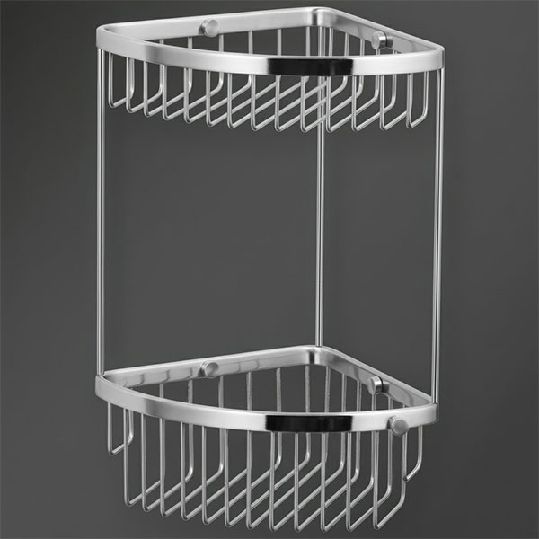 Miller Classic Wall Mounted Wired Corner Basket - 2 or 3 Tier