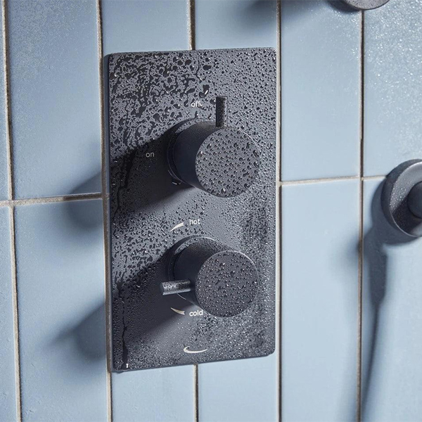 Additional image of Tavistock Quantum Contemporary Concealed Thermostatic Shower Valve - Rectangular - 2 Control