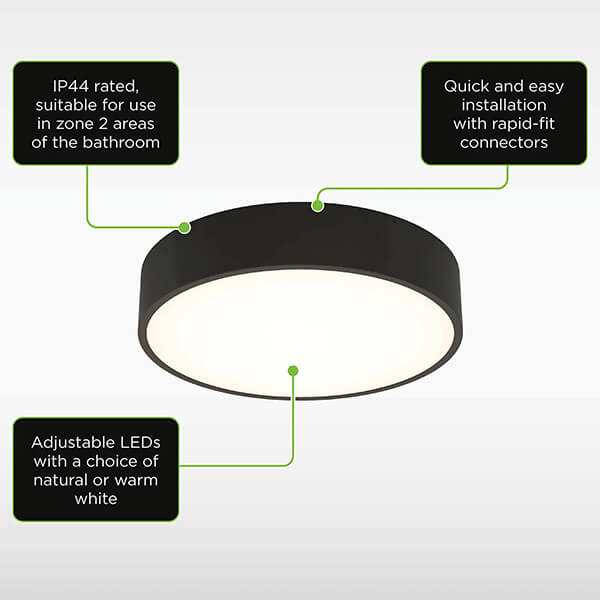 Alternate image of Sensio Manon Contemporary CCT Ceiling LED Light