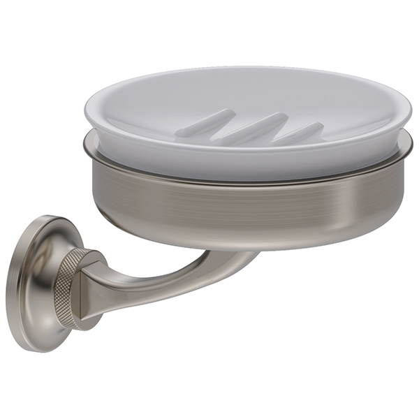 Additional image of Burlington Guild Traditional Round Soap Dish with Holder - 108 x 133mm