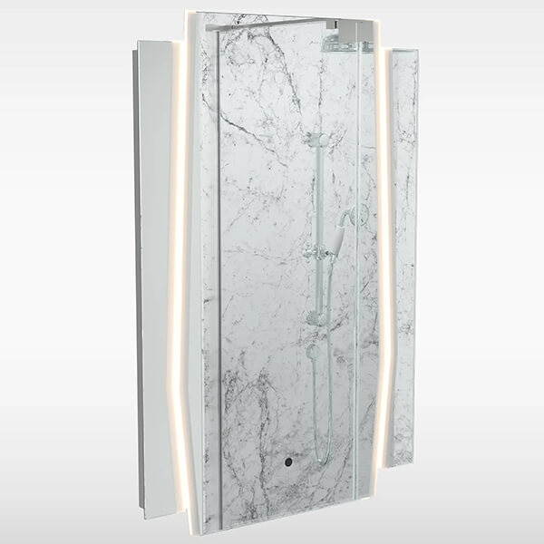 Sensio Gatsby Art Decor Frontlit LED Mirror with Demister Pad - 600 x 900mm
