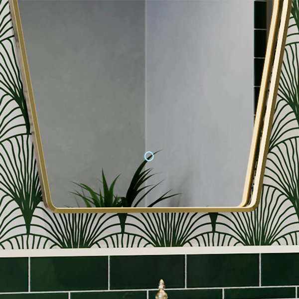 Alternate image of Sensio Aspect Art Deco Frontlit LED Illuminated Mirror with Demister Pad - 600 x 900mm