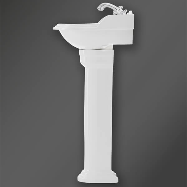 Alternate image of Miller Classic Arch Traditional Ceramic Basin and Pedestal with Overflow - 1 Taphole
