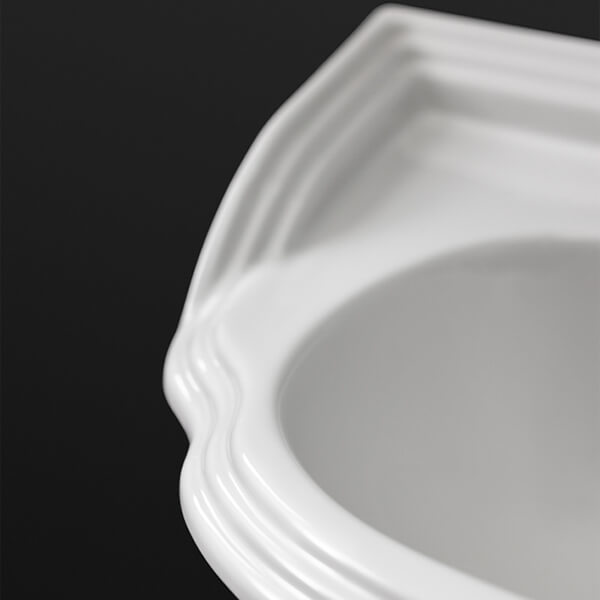 Alternate image of Miller Classic Arch Traditional Ceramic Basin and Pedestal with Overflow - 1 Taphole