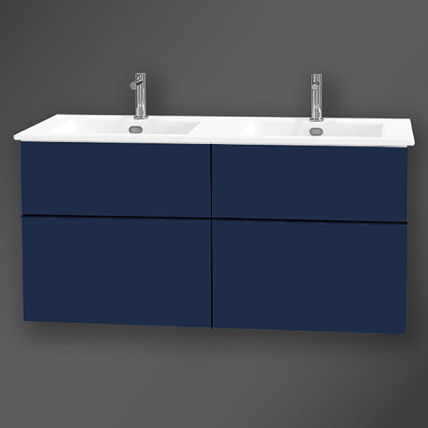 Miller City Wall Mounted Vanity Unit for Full Covered Basin - 4 Drawers